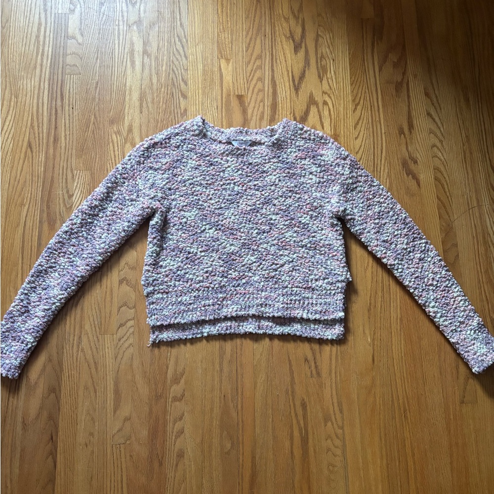 Candie's Pink and Purple Crew Neck Sweater